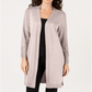 JM Collection Women's Open Front Duster Cardigan Polished Nude Size Petite L