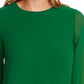 Vince Camuto Women's Asymmetrical Double Layer Chiffon Top Green Size Small