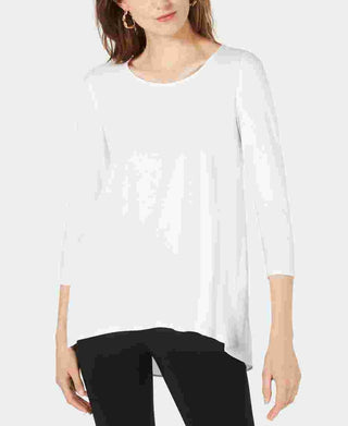 Alfani Women's Woven Back Top White Size Small