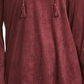 Style & Co Women's Faux-Suede Lace-Up Top Red Size X-Small