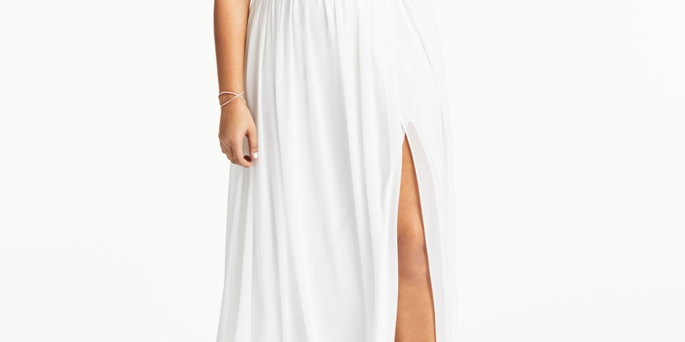 City Studios Women's Trendy Plus Size Lace Top & Long Wrap Skirt Brown Size Petite Small