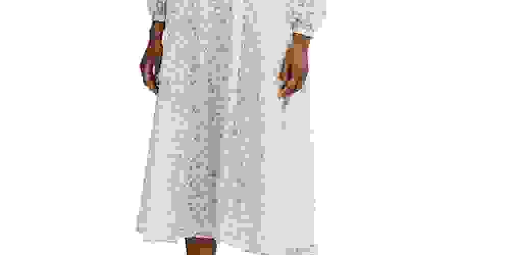 Ralph Lauren Women's Long-Sleeve Floral-Print Dress Natural Size 16