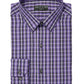 Alfani Men's Gingham Slim Fit Dress Shirt Purple Size Petite X-Large