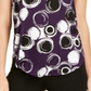 Alfani Women's Printed Round Hem T-Shirt Purple Multi  Size Petite L