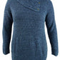 Style & Co Women's Button Trim Sweater Blue Size Petite X-Large