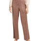 Alfani Women's Snake-Embossed Wide-Leg Pants  Brown Size 12 Petite
