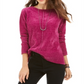 Style & Co Women's Chenille Sweater Purple Size Petite XL