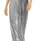 R & M Richards Women's Sequined Draped Sheath Dress Silver Size 10 Petite