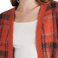 Lucky Brand Women's Plaid Open Front Cardigan Sweater Medium Red Size Medium