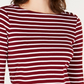Charter Club Women's Pima Cotton Button-Shoulder Print Top Red Size Petite Small