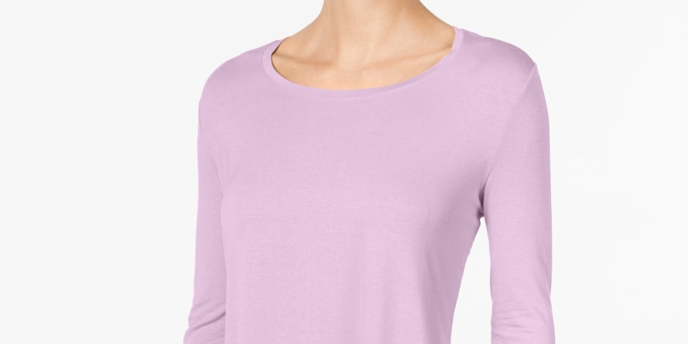 JM Collection Women's Scoop-Neck Top Purple Size Large