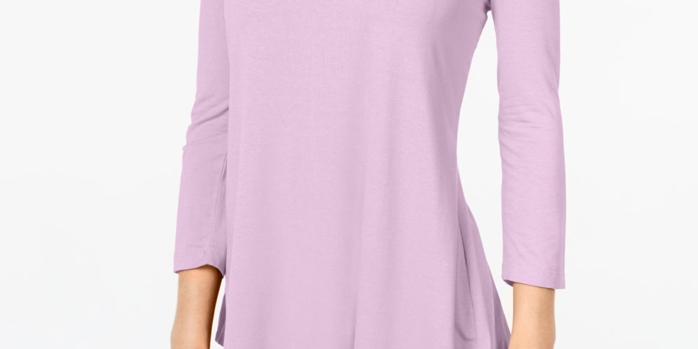 JM Collection Women's Scoop-Neck Top Purple Size Large