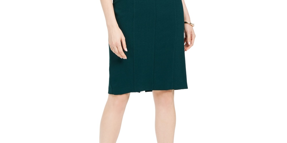 Vince Camuto Women's V-Neck Sheath Dress Green Size 0