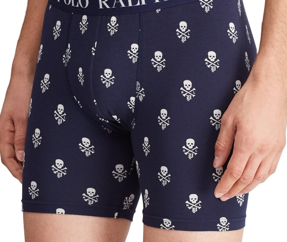 Ralph Lauren Men's Stretch Jersey Boxer Briefs Blue Size Small