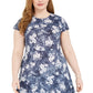Michael Kors Women's Plus Size Double-Tiered Dress Blue Size 2X