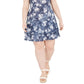 Michael Kors Women's Plus Size Double-Tiered Dress Blue Size 2X