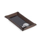 Bey-Berk Men's Rustic Leatherette Rectangular Valet Tray Brown Size Regular
