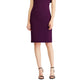 Ralph Lauren Women's Embellished Short Sleeve Asymmetrical Neckline Short Sheath Cocktail Dress Purple Size 10
