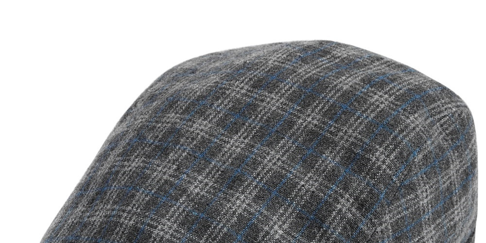 Levi's Men's Plaid Flat Top Ivy Hat Gray Size Regular