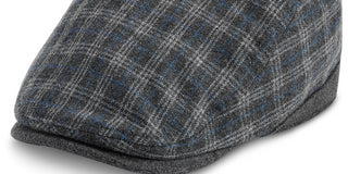 Levi's Men's Plaid Flat Top Ivy Hat Gray Size Regular