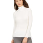 Style & Co Women's Ribbed Turtleneck Sweater  White Size Large