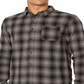 Quiksilver Men's Check Long Sleeve Button Down Shirt Black Size Small
