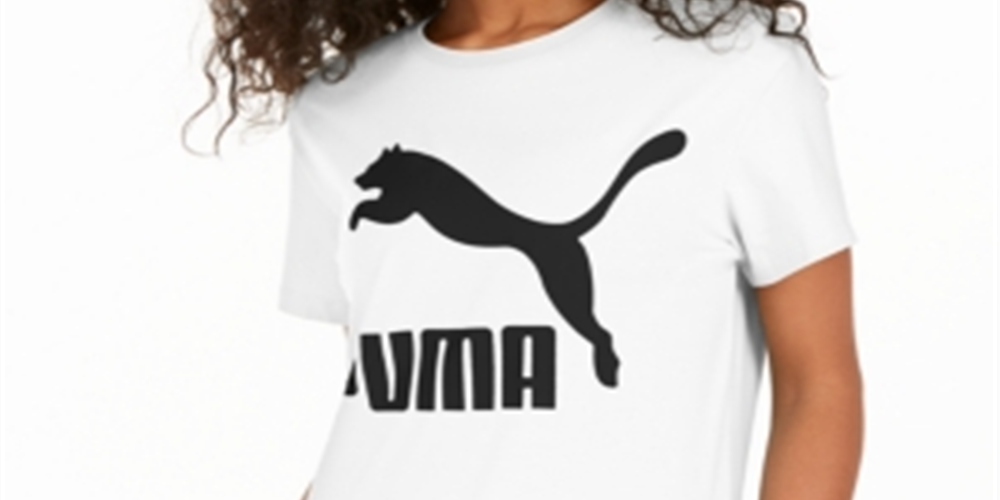 Puma Unisex Classic Logo Fitness Running T-Shirt White Size Small