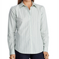 Ralph Lauren Women's Striped Button Down Cotton Shirt Green Size Large