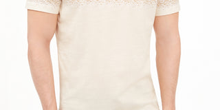 Alfani Men's Crewneck Striped T-Shirt Brown Size Large