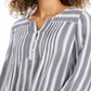 Style & Co Women's Striped Pintucked Top Blue Size X-Small