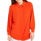 Alfani Women's Button up Shirt Orange  Size -M