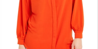 Alfani Women's Button up Shirt Orange  Size -M