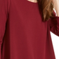Alfani Women's Crossover Hem Knit Top Red Size Small