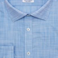 Ryan Seacrest Distinction Men's Slim Fit Stretch Woven Plaid Dress Shirt Blue Size 15