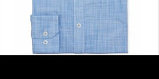 Ryan Seacrest Distinction Men's Slim Fit Stretch Woven Plaid Dress Shirt Blue Size 15