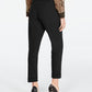 INC International Concepts Women's Belted Zippered Cropped Evening Pants Black Size 4