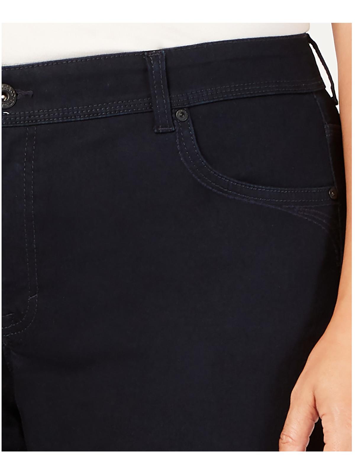 Style Co. Women's Solid Tummy Control Straight Leg Jeans Blue Size 22