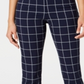 Charter Club Women's Windowpane Pants Blue Size 12