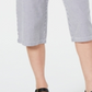 Karen Scott Women's Cotton Seersucker Capri Pants Blue Size L