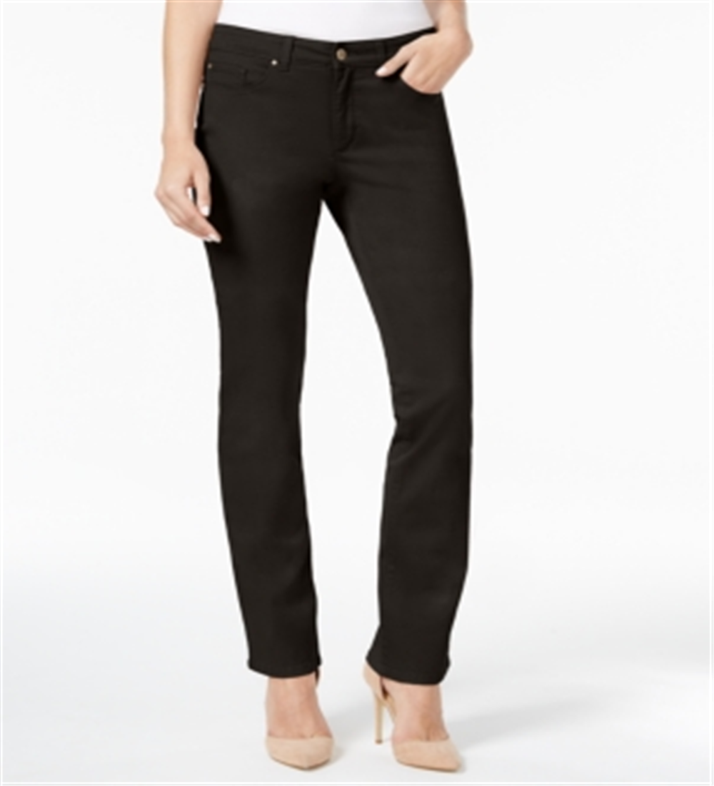 Charter Club Women's Lexington Straight Leg Jeans Gray Size 4 Petite