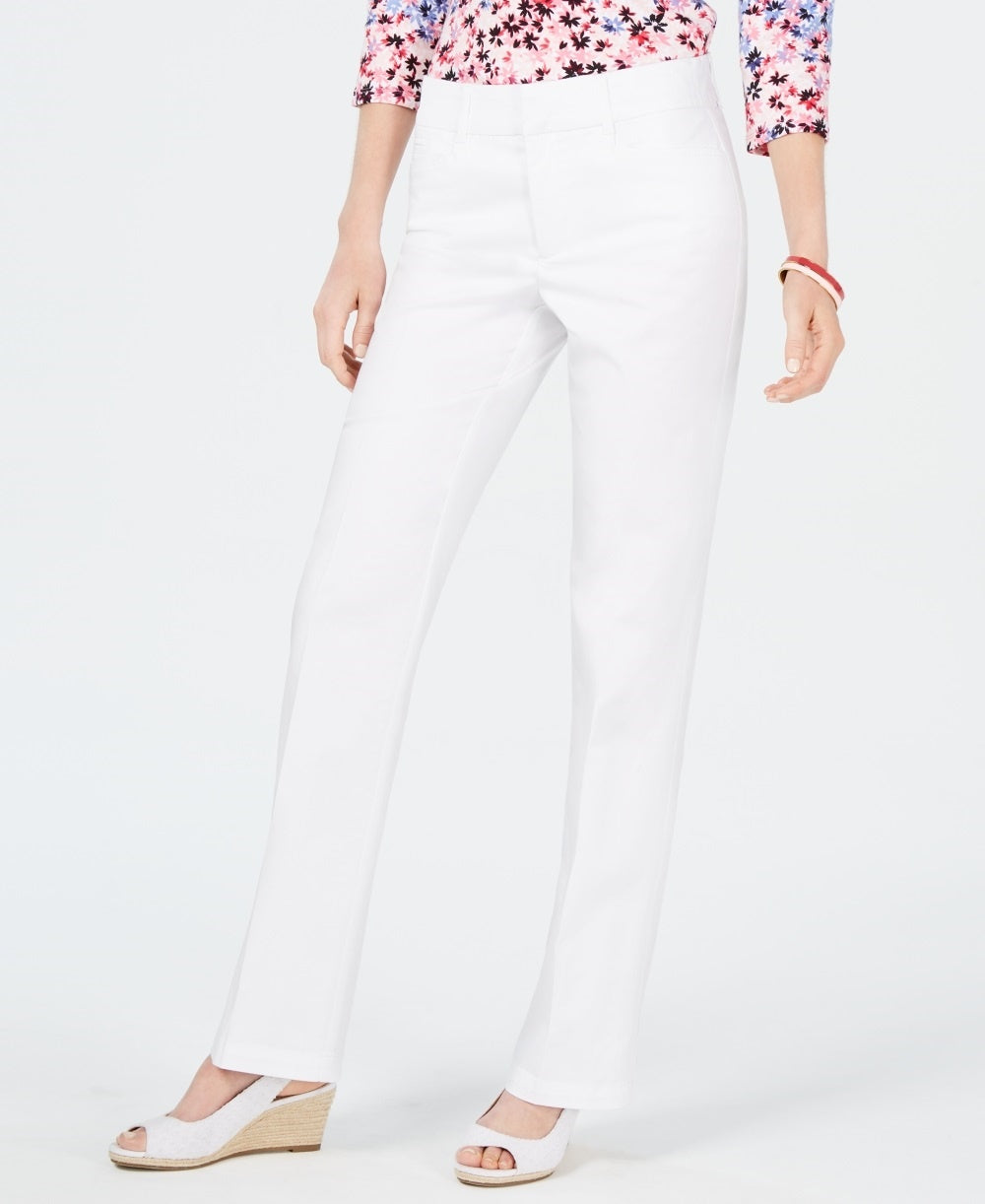 Charter Club Women's Tummy Control Trouser White Size 6