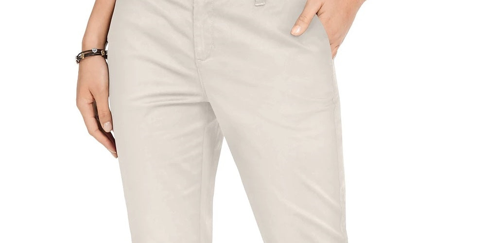 Style & Co Women's Cotton Bootcut Chino Pants Beige Size 18