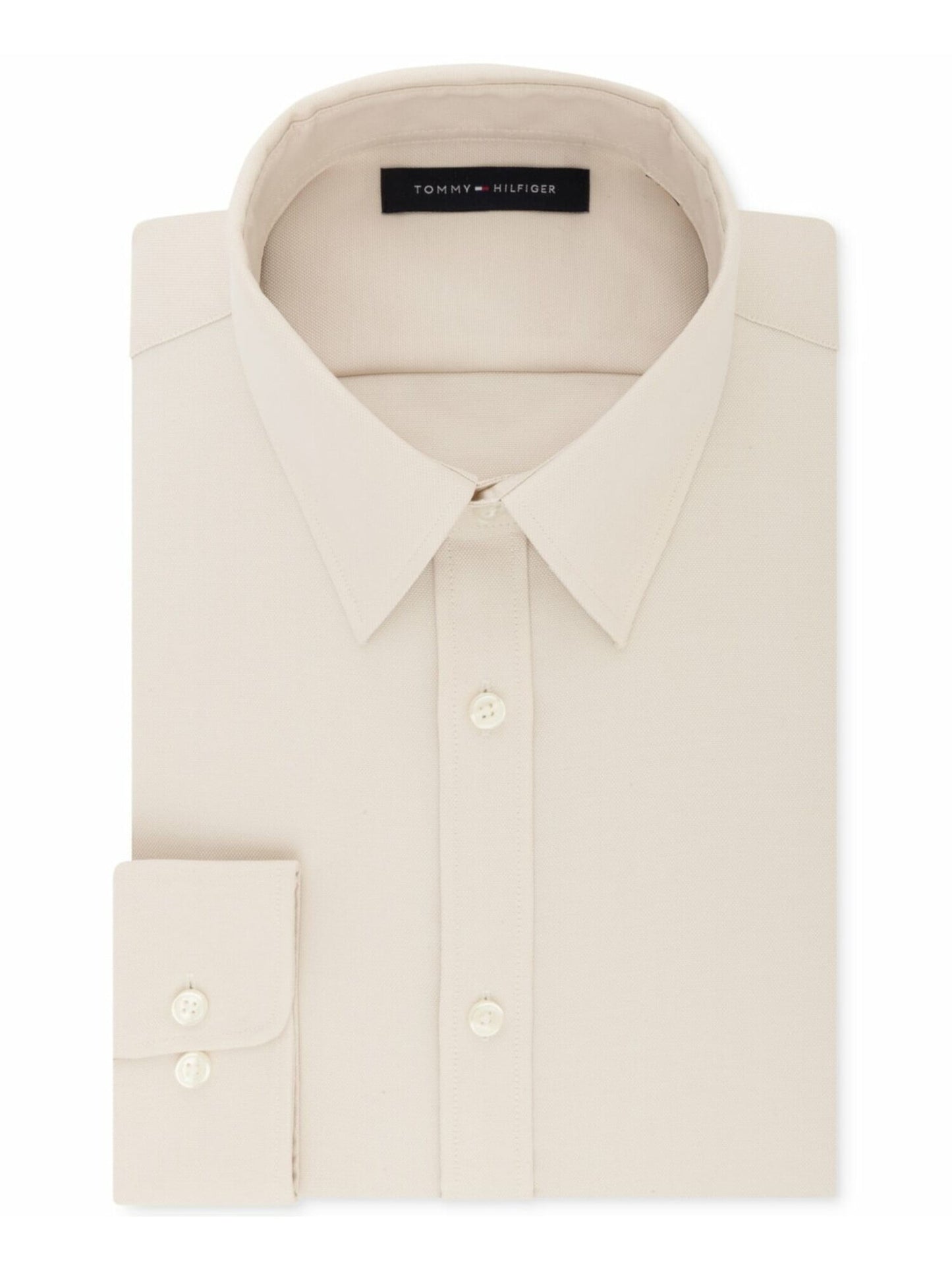 Tommy Hilfiger Men's Collared Dress Shirt Brown Size 17.5X36X37