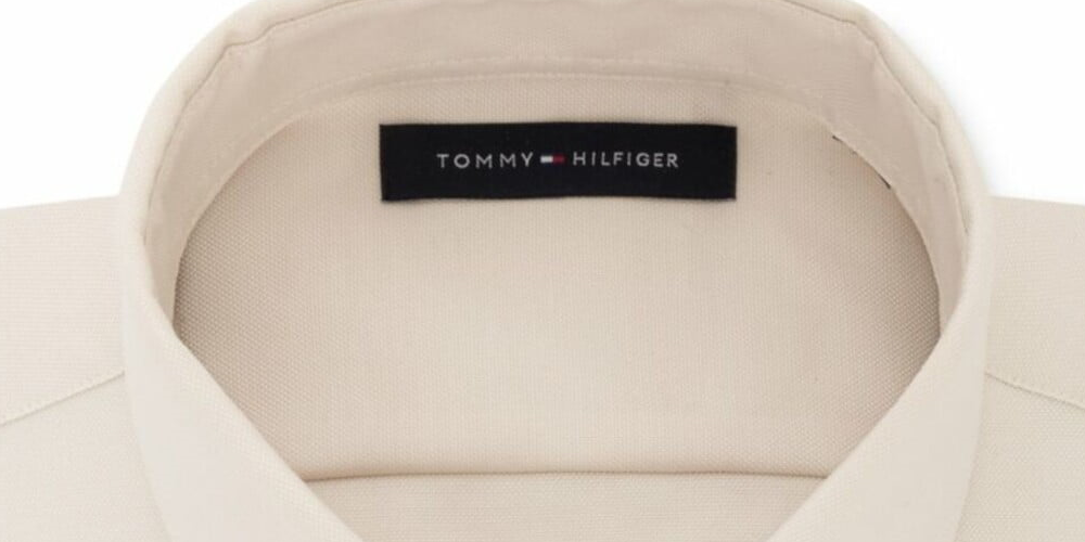 Tommy Hilfiger Men's Collared Dress Shirt Brown Size 17.5X36X37