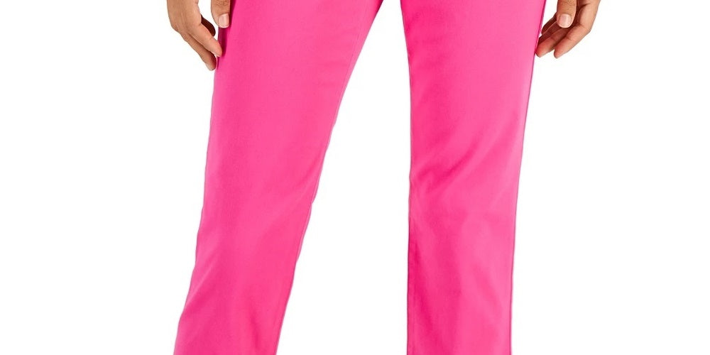 Charter Club Women's Tummy Control Bristol Capri Jeans Pink Size 4