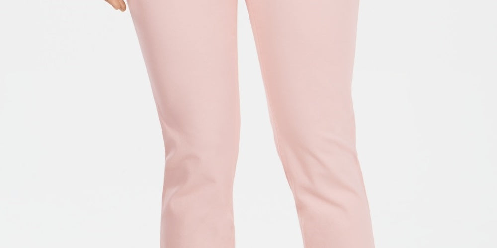 Charter Club Women's Tummy Control Bristol Capri Jeans Pink Size 18