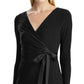 Ralph Lauren Women's Long Sleeve Below the Knee Sheath Cocktail Dress Black Size 10