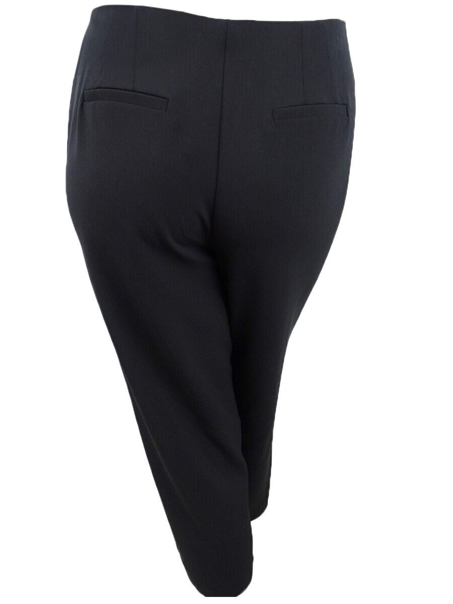 Alfani Women's Sash Belt Cropped Pants Black Size 10