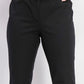 Alfani Women's Belted Solid Straight Leg Wear To Work Pants Black Size 4