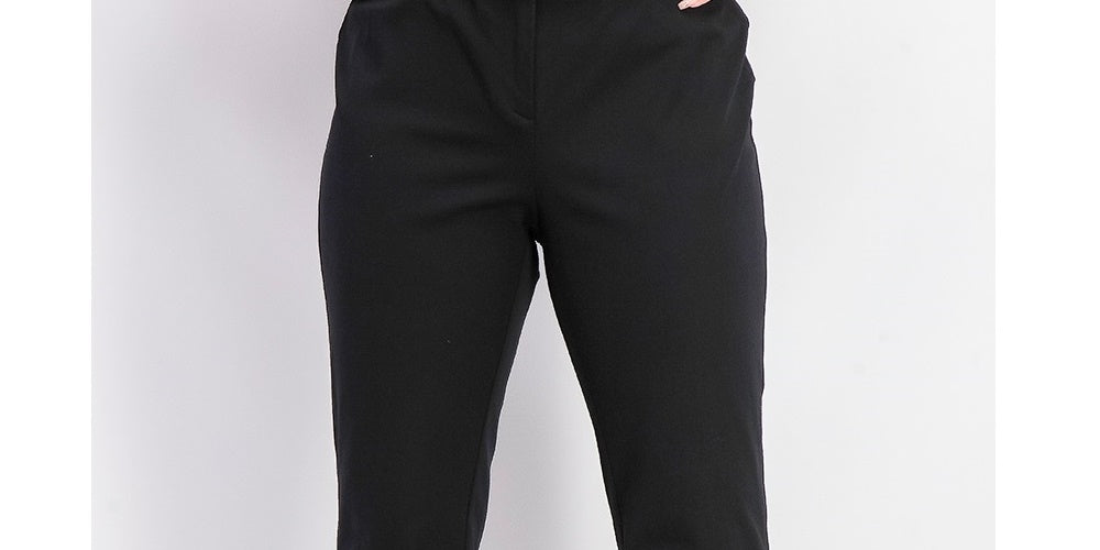 Alfani Women's Belted Solid Straight Leg Wear To Work Pants Black Size 4